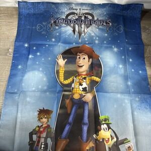 Disney Square Enix Kingdom Hearts Promotional Fabric Cloth Poster 40x27"